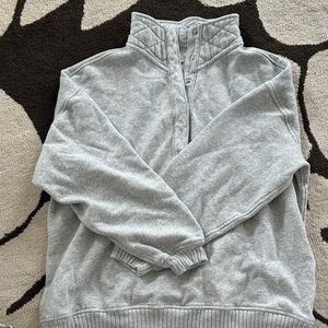 Aerie oversized snap neck sweatshirt small